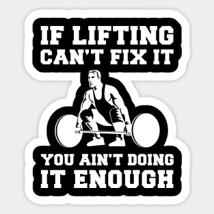 "Lifting Fixes Everything T-Shirt" Sticker